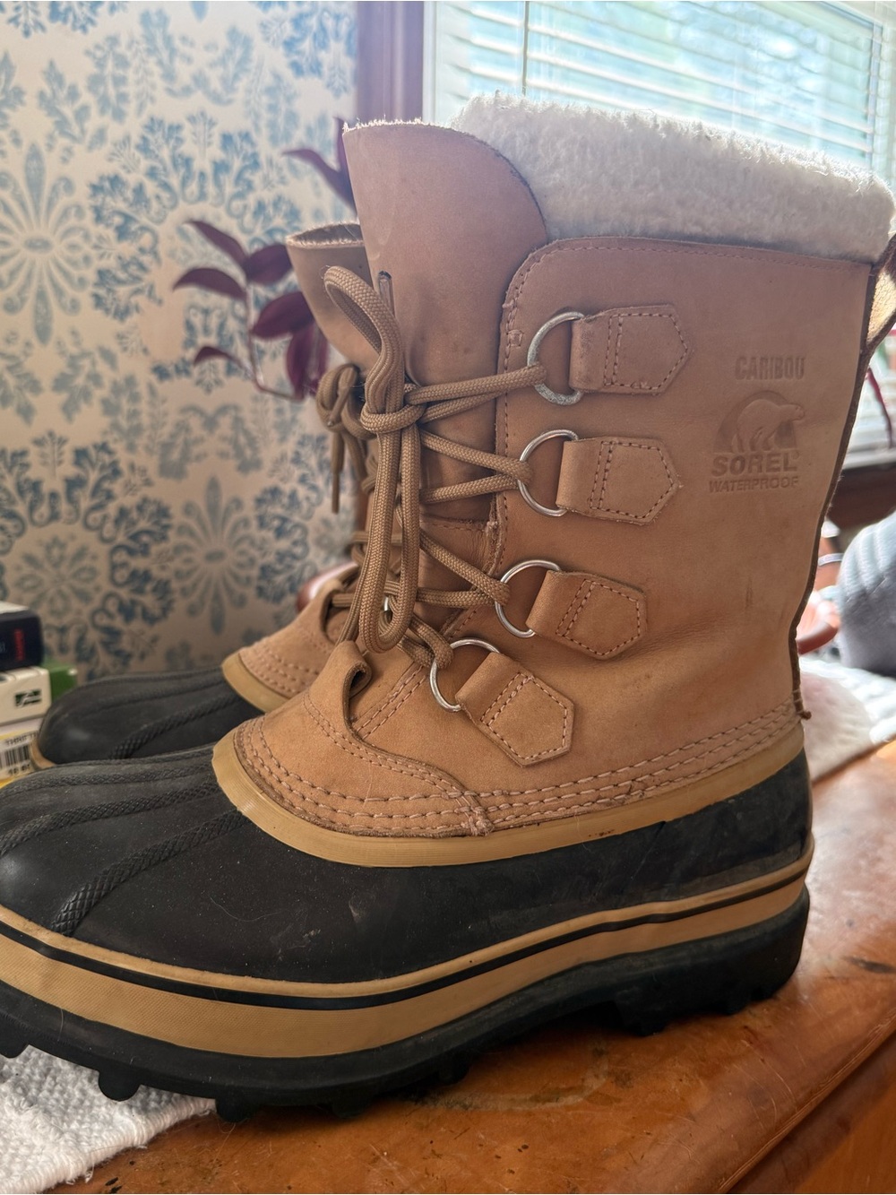 SOREL Caribou winter boots.